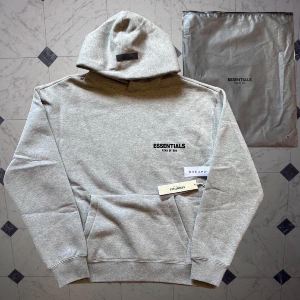 Fear of God Essentials Dark‎ Oatmeal/Gray S Hoodie NWT